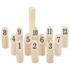 Vidaxl 13-delige nummerkubb spelset met draagtas massief grenenhout
