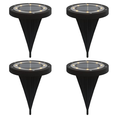 Vidaxl grondlampen 4 st solar met grondpennen warmwit