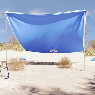 Vidaxl strandluifel met zandankers 304x300 cm blauw