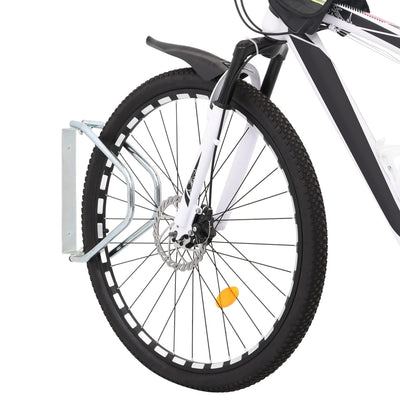 Vidaxl fietsstandaard 2 st wandmontage gegalvaniseerd staal