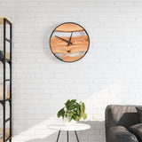 Vidaxl wandklok ø35 cm ijzer en olijfhout bruin - afbeelding 1