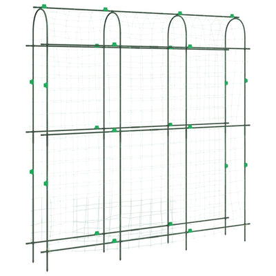 Vidaxl plantenklimrek u-vorm 181x31x182,5 cm staal