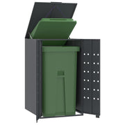 Vidaxl opbergruimte voor enkele afvalbak antraciet 69x79x117 cm staal - afbeelding 1
