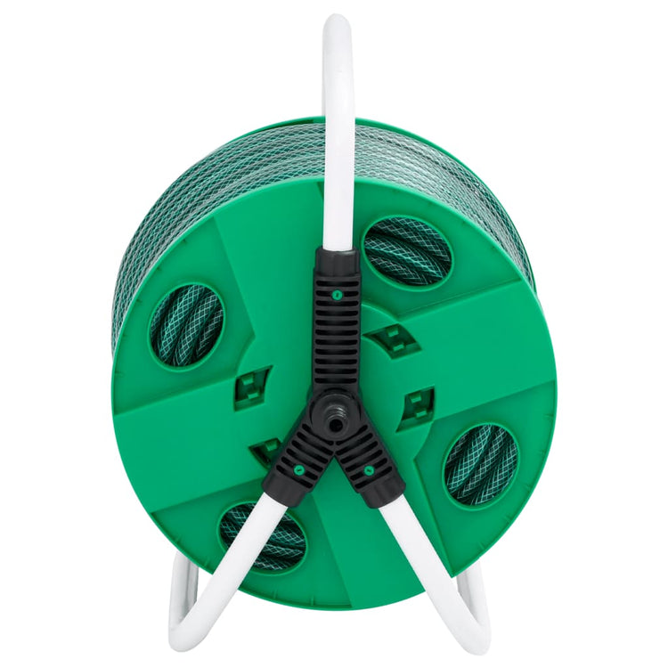 Vidaxl slanghaspel met 30 m slang vrijstaand pvc groen