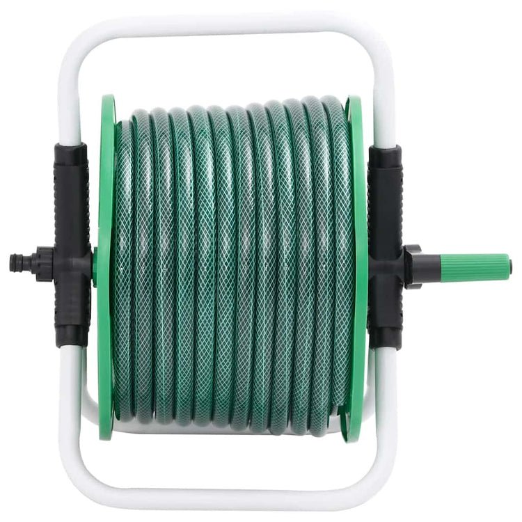 Vidaxl slanghaspel met slangkoppelset 0,5 20 m vrijstaand pvc groen