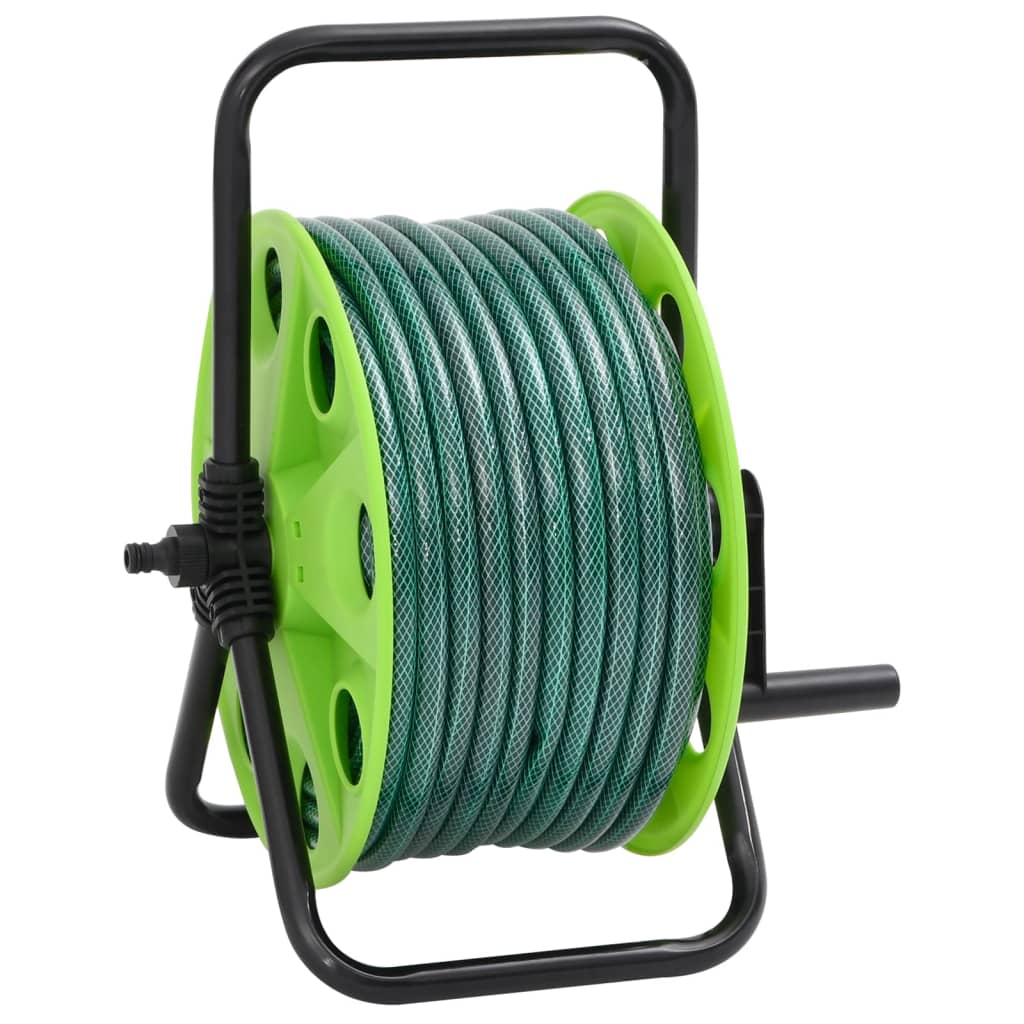 Vidaxl slanghaspel vrijstaand met 20 m slang pvc groen