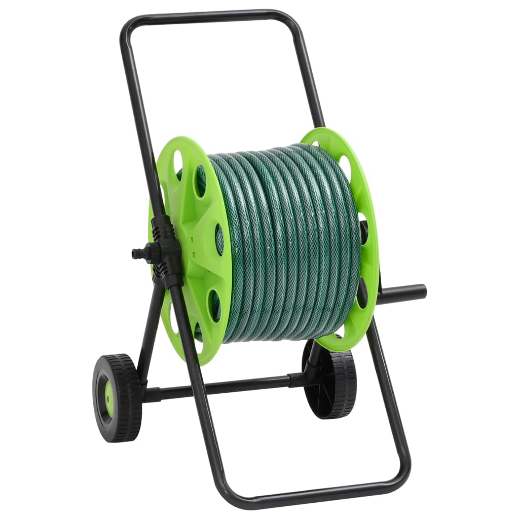 Vidaxl slanghaspelkar met 50 m slang pvc groen