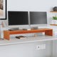 Vidaxl monitorstandaard 100x27x15 cm massief grenenhout wasbruin