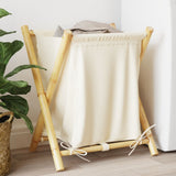 Vidaxl wasmand 45x55x63,5 cm bamboe crèmewit - afbeelding 1