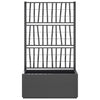 Vidaxl plantenbak met latwerk 80x36x140 cm polypropeen donkergrijs