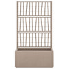 Vidaxl plantenbak met latwerk 80x36x140 cm polypropeen lichtbruin