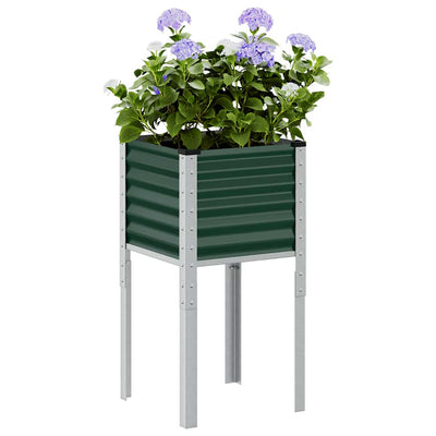 Vidaxl plantenbak 45x45x88 cm staal groen