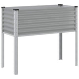 Vidaxl plantenbak 100x45x90 cm staal grijs - afbeelding 2