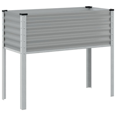Vidaxl plantenbak 100x45x90 cm staal grijs