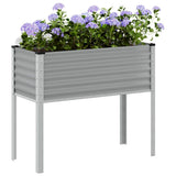 Vidaxl plantenbak 100x45x90 cm staal grijs - afbeelding 1