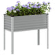 Vidaxl plantenbak 100x45x90 cm staal grijs