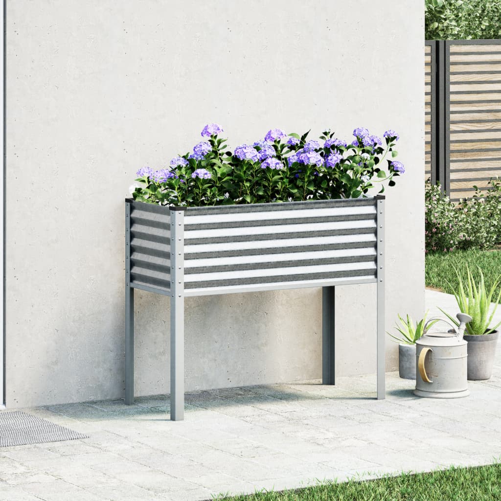 Vidaxl plantenbak 100x45x90 cm gegalvaniseerd staal