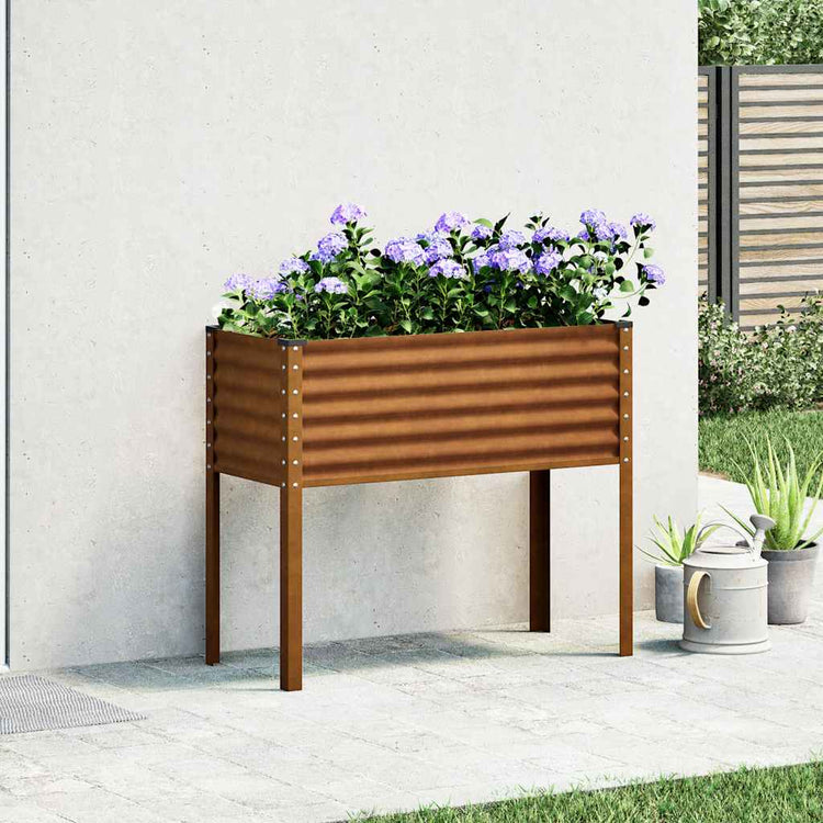 Vidaxl plantenbak 100x45x90 cm weerbestendig staal