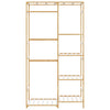 Vidaxl kledingrek met schappen 100x50x184,5 cm bamboe