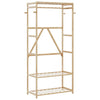 Vidaxl kledingrek met schappen 80x40x175 cm bamboe