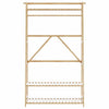 Vidaxl kledingrek met schappen 110x40x180 cm bamboe