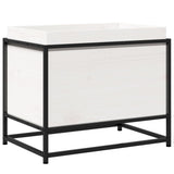 Vidaxl plantenbak 60x40x50 cm massief grenenhout wit - afbeelding 2