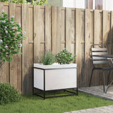Vidaxl plantenbak 60x40x50 cm massief grenenhout wit - afbeelding 3