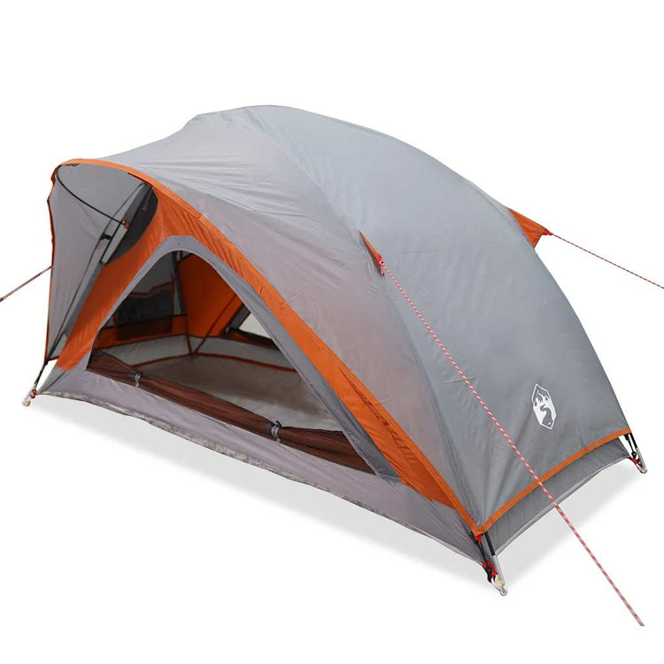 Vidaxl tent 1-persoons waterdicht grijs en oranje