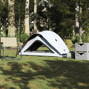 Vidaxl kampeertent 1-persoons verduisterend stof wit waterdicht - afbeelding 1