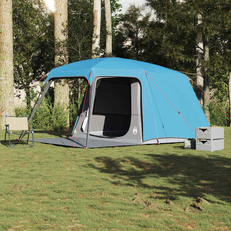 Vidaxl kampeertent met verandakoepel 5-persoons waterdicht blauw