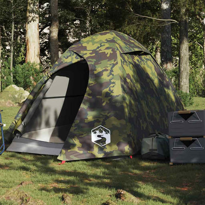 Vidaxl koepeltent 2-persoons waterdicht camouflage