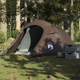 Vidaxl tunneltent 2-persoons waterdicht bruin - afbeelding 1