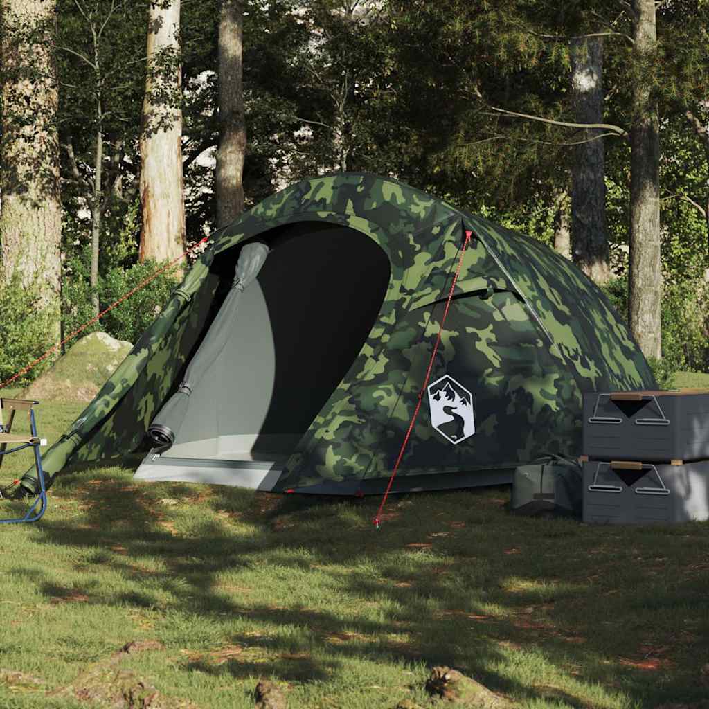 Vidaxl tunneltent 2-persoons waterdicht camouflage