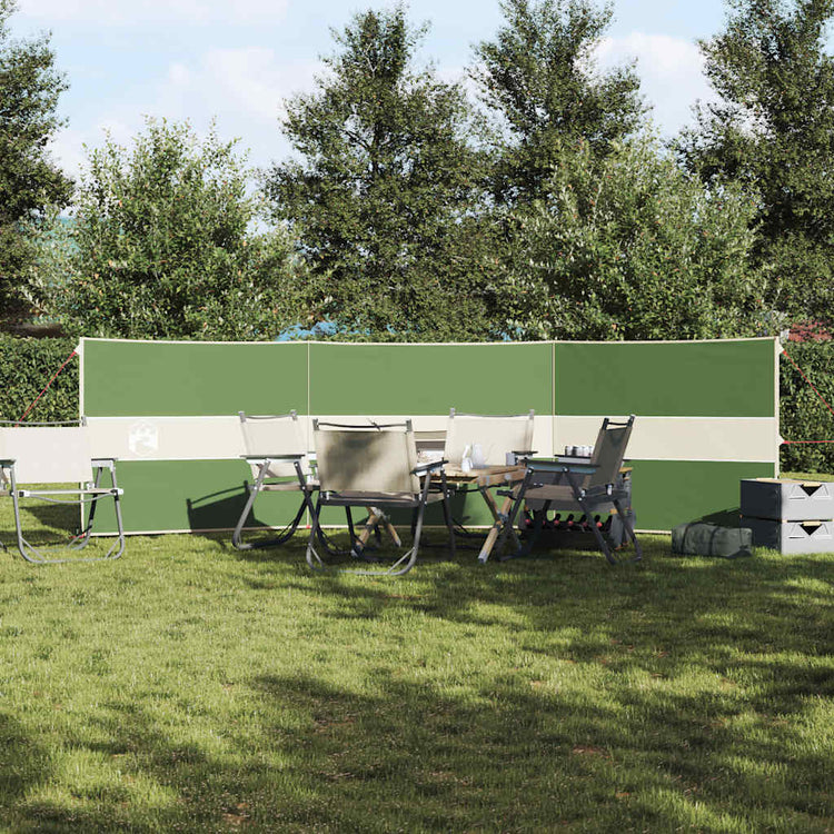 Vidaxl windscherm camping waterdicht 490x123 cm groen