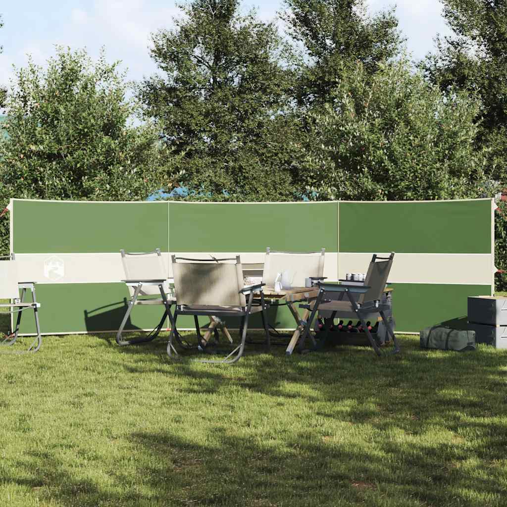 Vidaxl windscherm camping waterdicht 490x123 cm groen