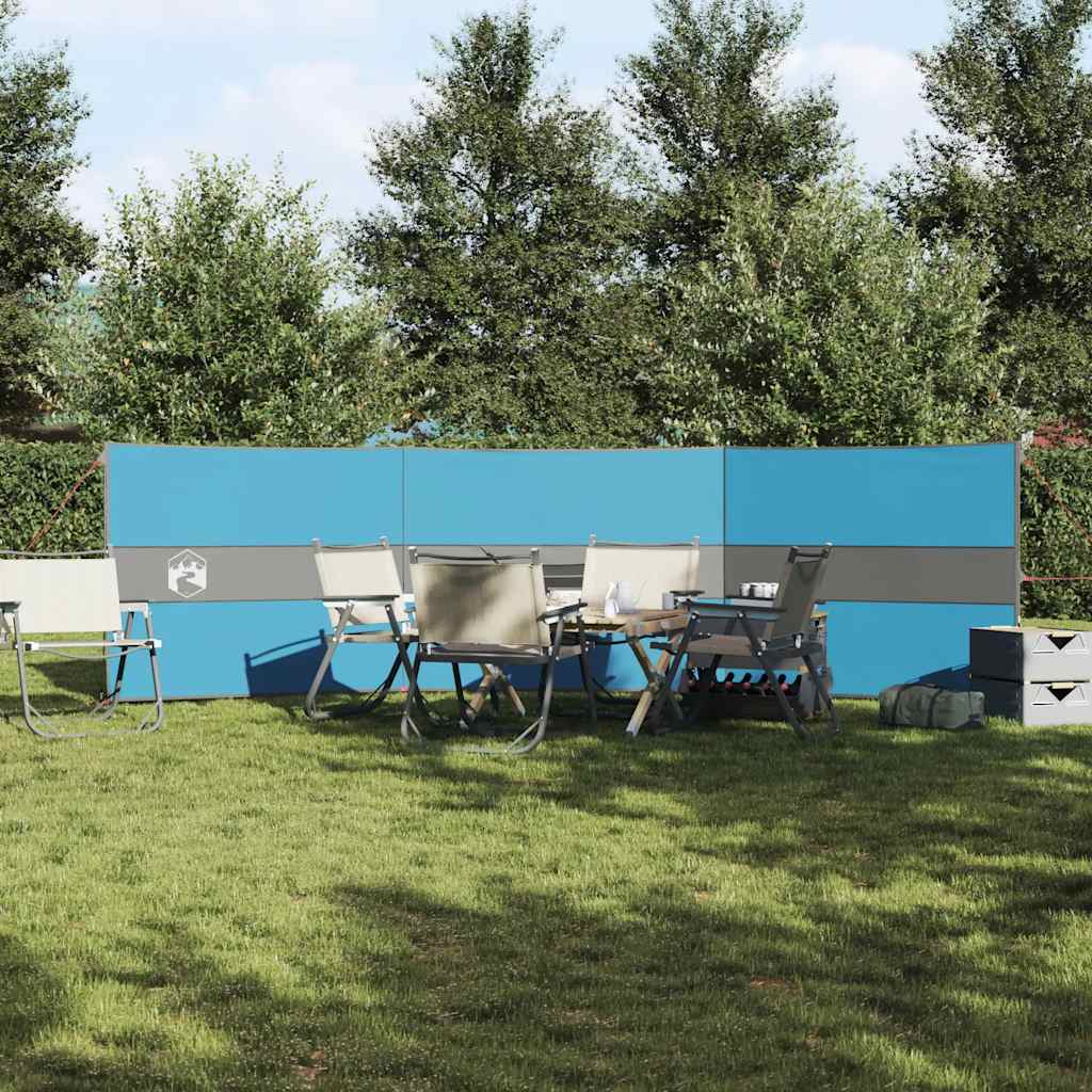 Vidaxl windscherm camping waterdicht 490x123 cm blauw