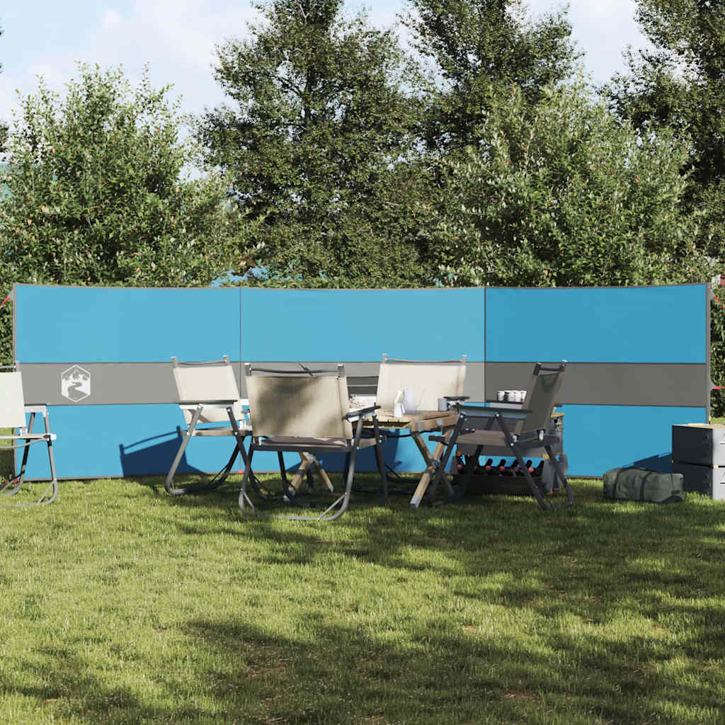 Vidaxl windscherm camping waterdicht 490x123 cm blauw
