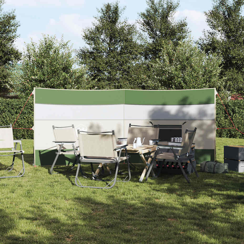 Vidaxl windscherm camping waterdicht 340x130 cm groen