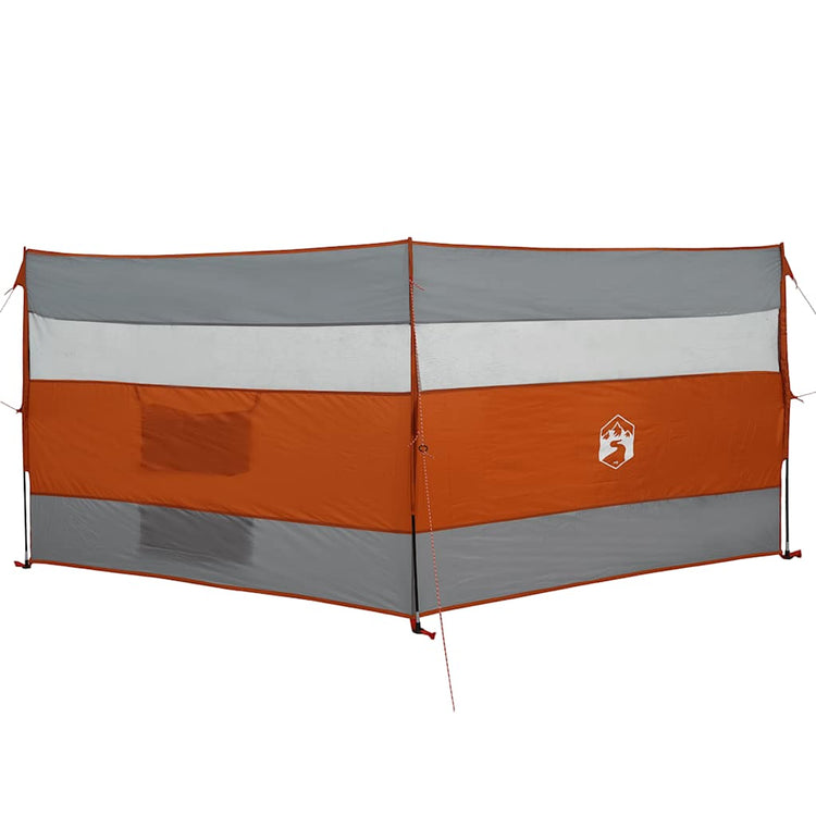 Vidaxl windscherm camping waterdicht 340x130 cm grijs en oranje