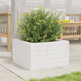Vidaxl plantenbak 40x40x23 cm massief grenenhout wit - afbeelding 3