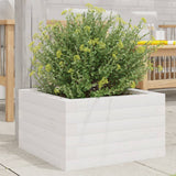 Vidaxl plantenbak 40x40x23 cm massief grenenhout wit - afbeelding 1