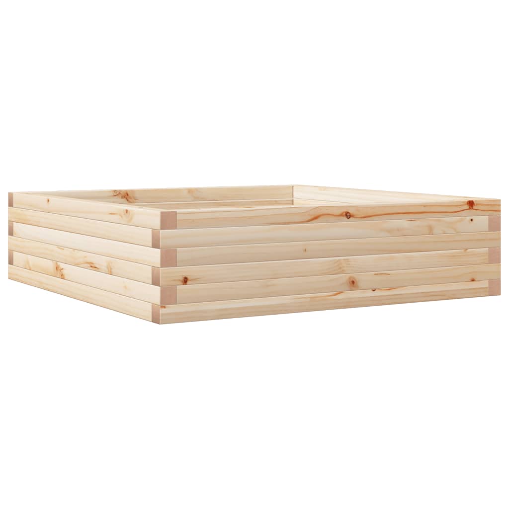 Vidaxl plantenbak 90x90x23 cm massief grenenhout