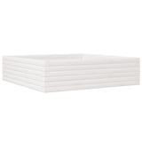 Vidaxl plantenbak 90x90x23 cm massief grenenhout wit - afbeelding 2