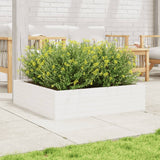 Vidaxl plantenbak 90x90x23 cm massief grenenhout wit - afbeelding 3