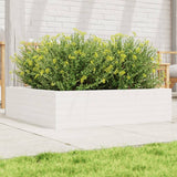 Vidaxl plantenbak 90x90x23 cm massief grenenhout wit - afbeelding 1