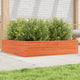 Vidaxl plantenbak 100x100x23 cm massief grenenhout wasbruin