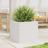 Vidaxl plantenbak 50x50x45,5 cm massief grenenhout wit - afbeelding 3