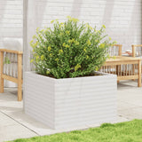 Vidaxl plantenbak 70x70x45,5 cm massief grenenhout wit - afbeelding 3
