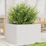 Vidaxl plantenbak 70x70x45,5 cm massief grenenhout wit - afbeelding 1