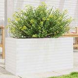Vidaxl plantenbak 90x40x45,5 cm massief grenenhout wit - afbeelding 1